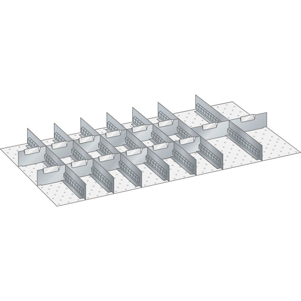 Immagine del prodotto: LISTA set di diaframmi e divisori 54x27E, (LxP) 918x459mm, 7 diaframmi, 14 divisori, per altezza frontale 75mm