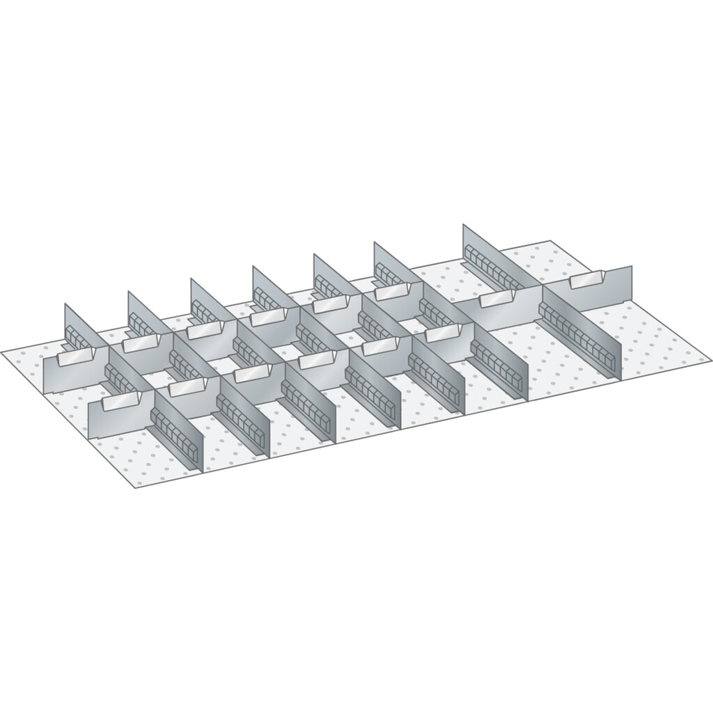 Immagine del prodotto: LISTA set di diaframmi e divisori 54x27E, (LxP) 918x459mm, 7 diaframmi, 14 divisori, per altezza frontale 50mm