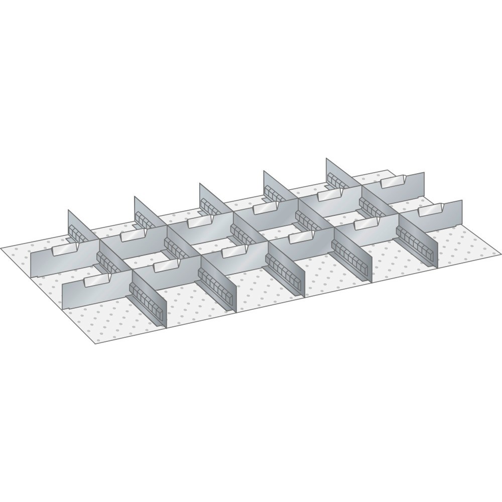 Immagine del prodotto: LISTA set di diaframmi e divisori 54x27E, (LxP) 918x459mm, 5 diaframmi, 12 divisori, per altezza frontale 50mm