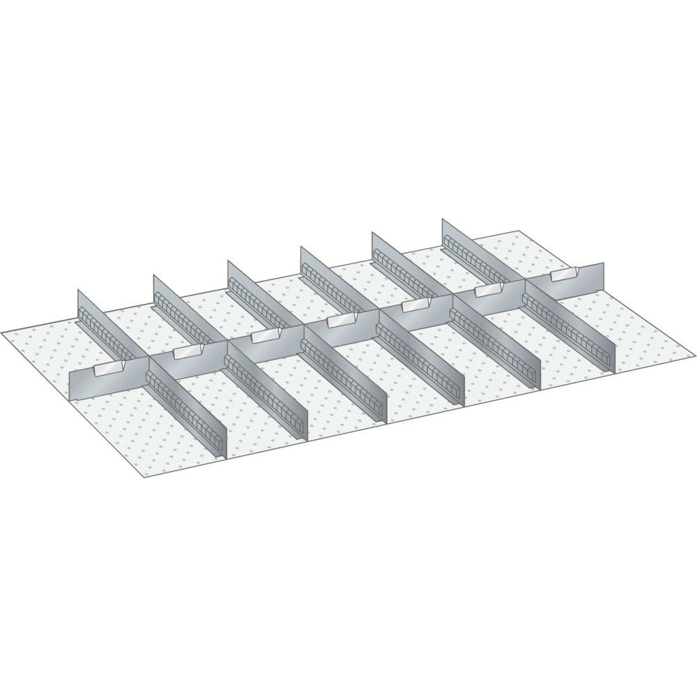 Immagine del prodotto: LISTA set di diaframmi e divisori 64x36E, (LxP) 1088x612mm, 6 diaframmi, 7 divisori, per altezza frontale 75mm