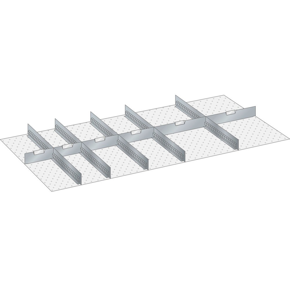 Immagine del prodotto: LISTA set di diaframmi e divisori 78x36E, (LxP) 1326x612mm, 5 diaframmi, 8 divisori, per altezza frontale 75mm