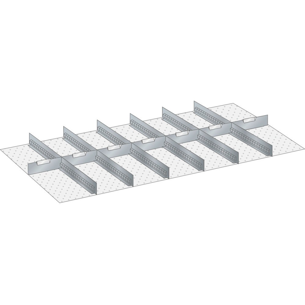 Immagine del prodotto: LISTA set di diaframmi e divisori 78x36E, (LxP) 1326x612mm, 6 diaframmi, 7 divisori, per altezza frontale 75mm