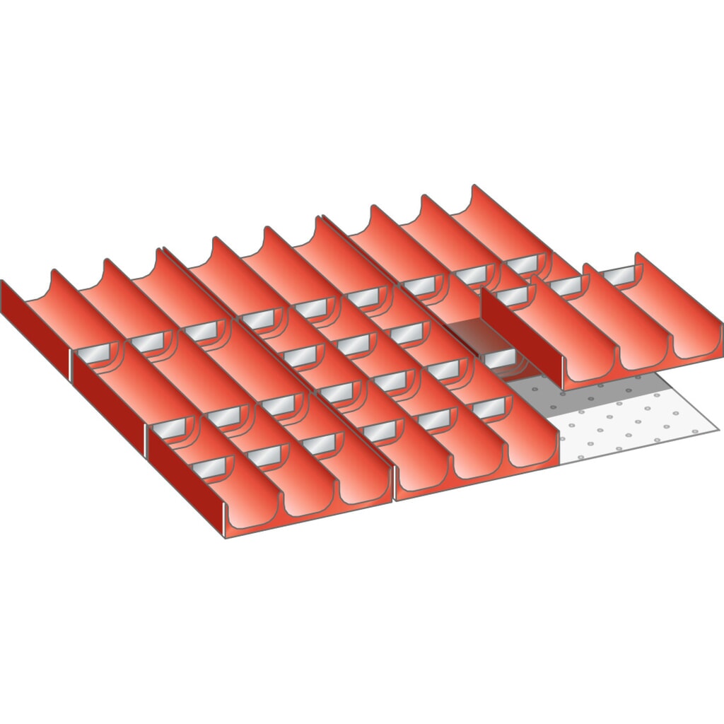 LISTA Set di vassoi 27x27E, (LxPxH front.) 459x459x50 mm, 39 pezzi Immagine del prodotto: LISTA Set di vassoi 27x27E, (LxPxH front.) 459x459x50 mm, 39 pezzi