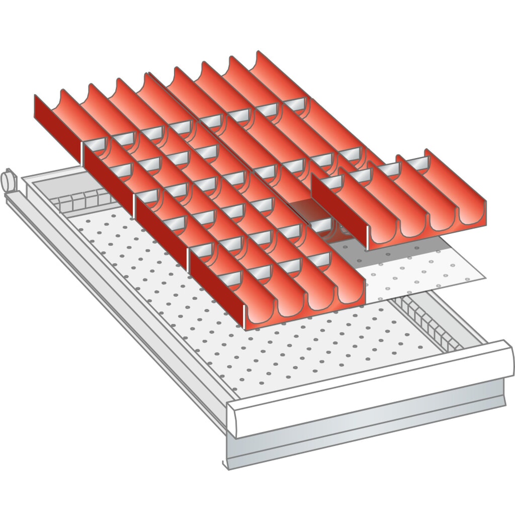 LISTA set vasche 18x36E, (LxPxH front.) 306x612x50mm, 48 pezzi Immagine del prodotto: LISTA set vasche 18x36E, (LxPxH front.) 306x612x50mm, 48 pezzi