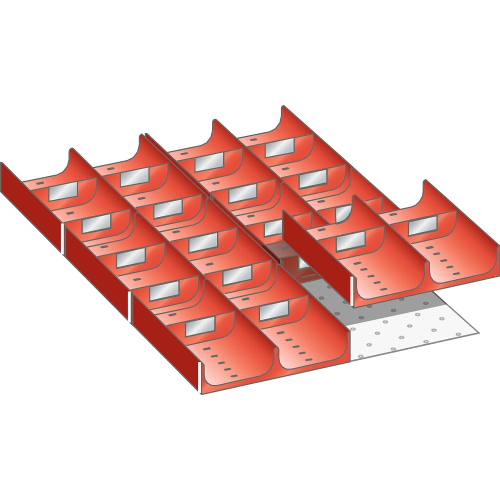 Immagine del prodotto: LISTA set vaschette 18x27E, (LxPxH front.) 306x459x50mm, 26 pezzi