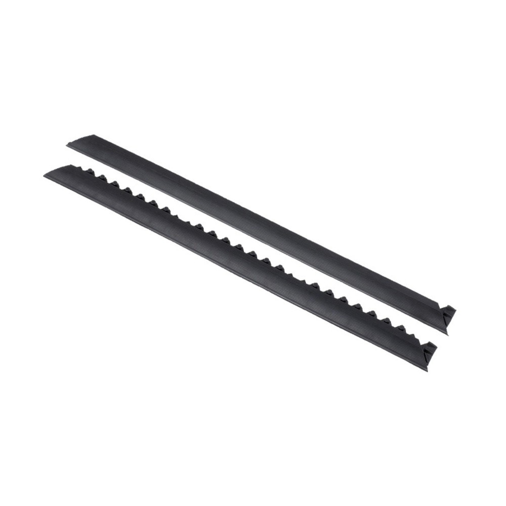 Immagine del prodotto: Listello di bordatura per postazioni di lavoro con montaggio, sistema a incastro piano calpestabile, senza sporgenze, LxP 50 x 910 mm, nero