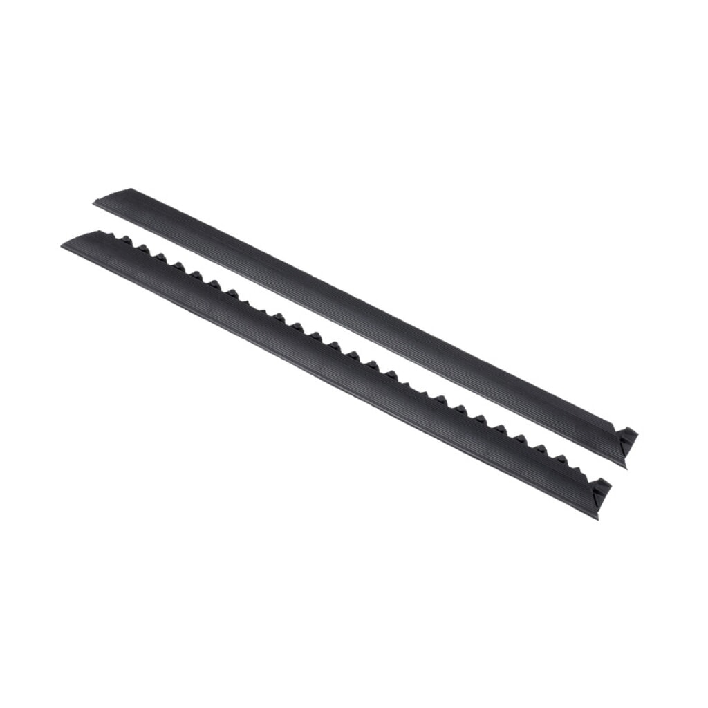 Immagine del prodotto: Listello di bordatura per postazioni di lavoro con montaggio, sistema a incastro piano calpestabile, senza sporgenze, LxP 50 x 910 mm, nero