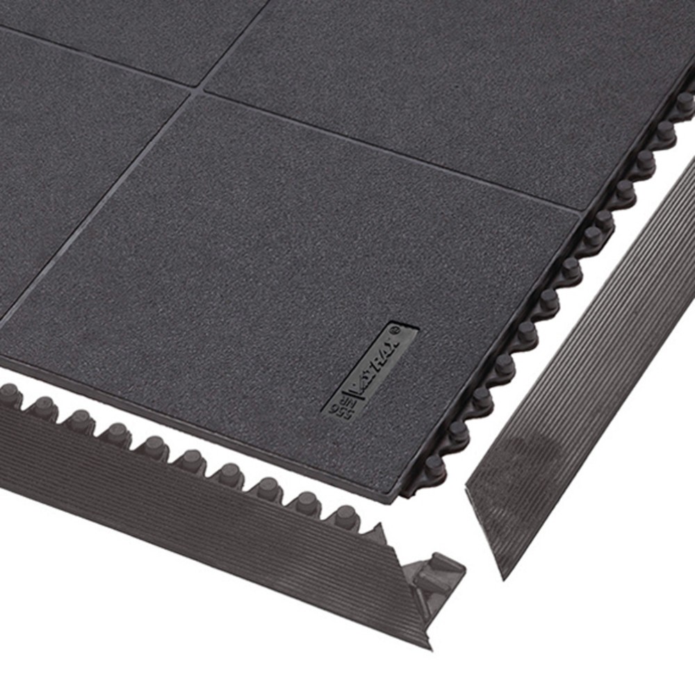 Immagine del prodotto n. 2: Listello di bordatura per postazioni di lavoro con montaggio, sistema a incastro piano calpestabile, con sporgenze, LxP 50 x 910 mm, nero