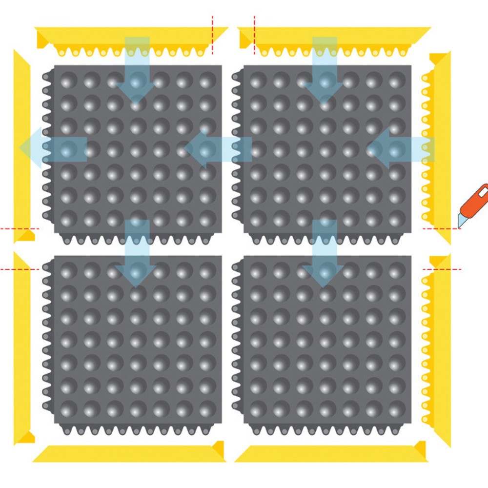 Immagine del prodotto: Piano calpestabile per spazio di lavoro saldatori, sistema a innesto, LxP 910 x 910 mm