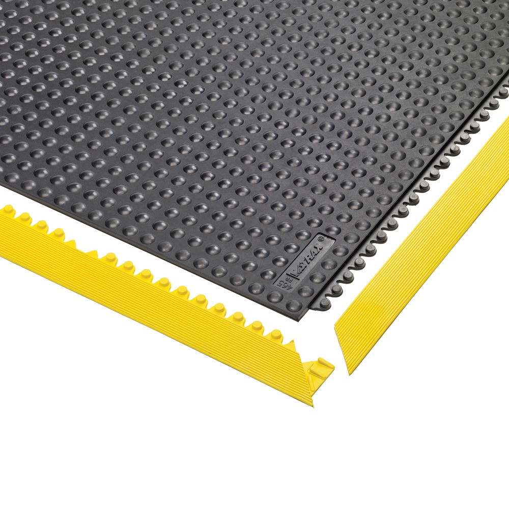 Immagine del prodotto n. 3: Listello di bordatura, sistema a innesto per spazio di lavoro saldatori, con sporgenze, LxP 910 x 52 mm, giallo