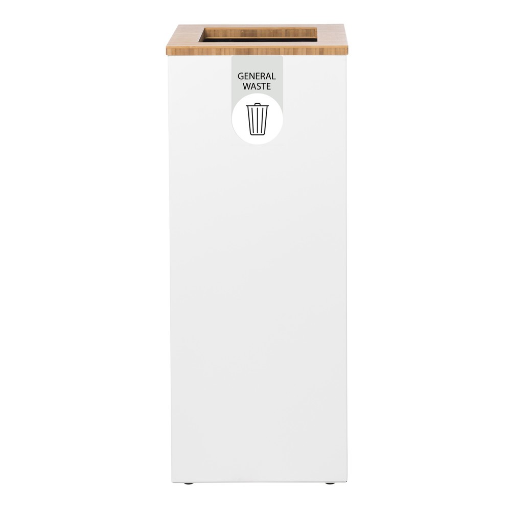 Immagine del prodotto: Contenitore per rifiuti LUNE Paxa Medium, 34 litri, bianco/bambù/grigio