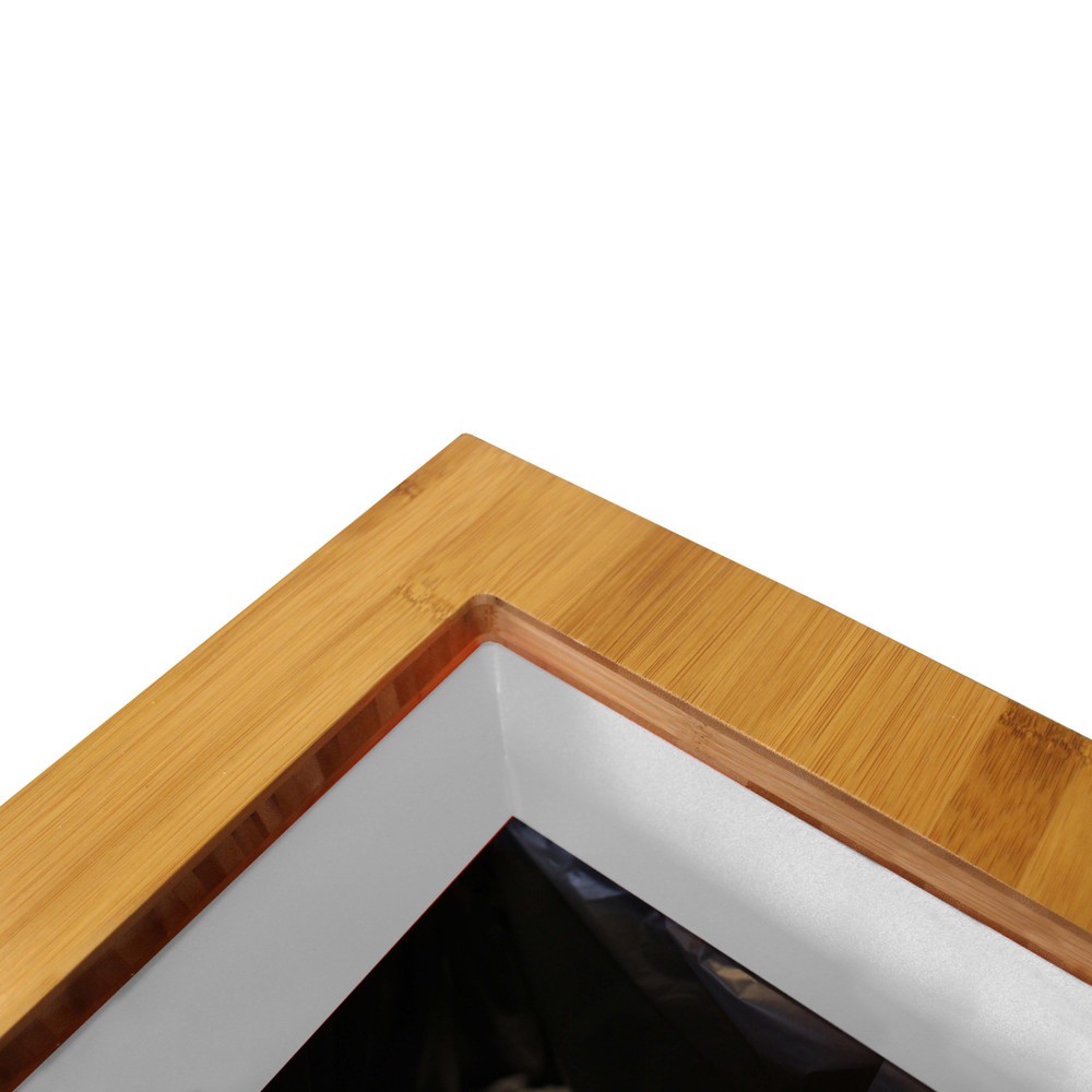 Immagine del prodotto n. 2: Contenitore per rifiuti LUNE Paxa Medium, 34 litri, bianco/bambù/grigio