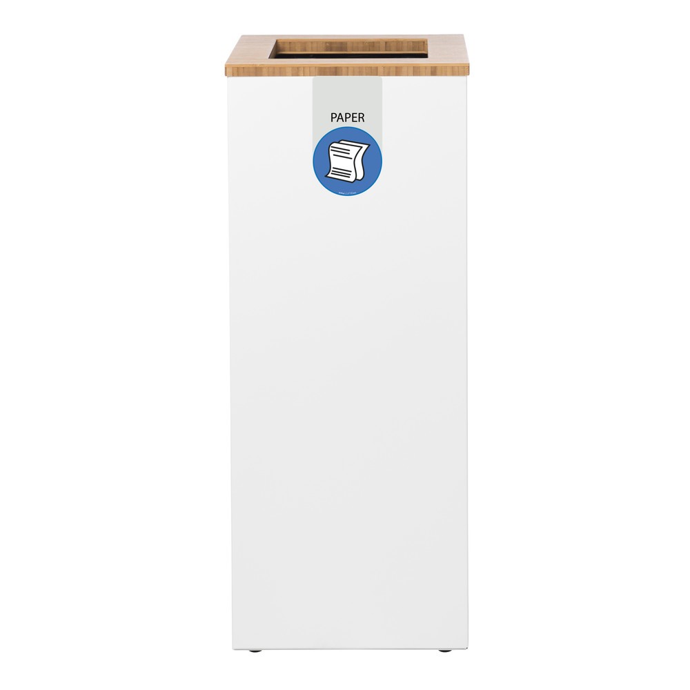 Immagine del prodotto n. 1: Contenitore per rifiuti LUNE Paxa Medium, 34 litri, bianco/bambù/blu