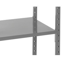 Ripiano per relativa scaffalatura, con pannelli d'acciaio