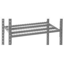 Ripiano per scaffalatura a ripiani, con fondo a griglia