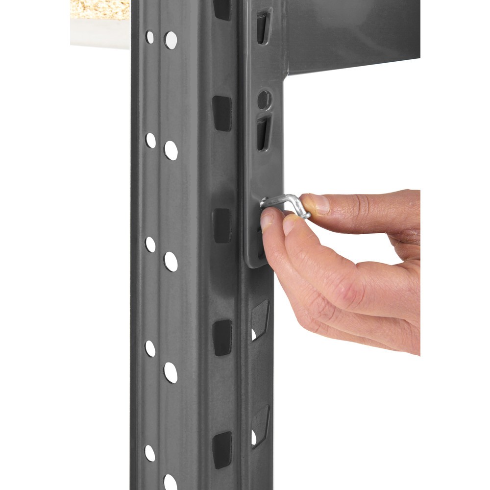 Immagine del prodotto n. 5: ManOrga Scaffalatura a campata larga, con pannelli di truciolato, campata base, grigio grafite/grigio chiaro, HxLxP 2.000 x 1.250 x 600 mm