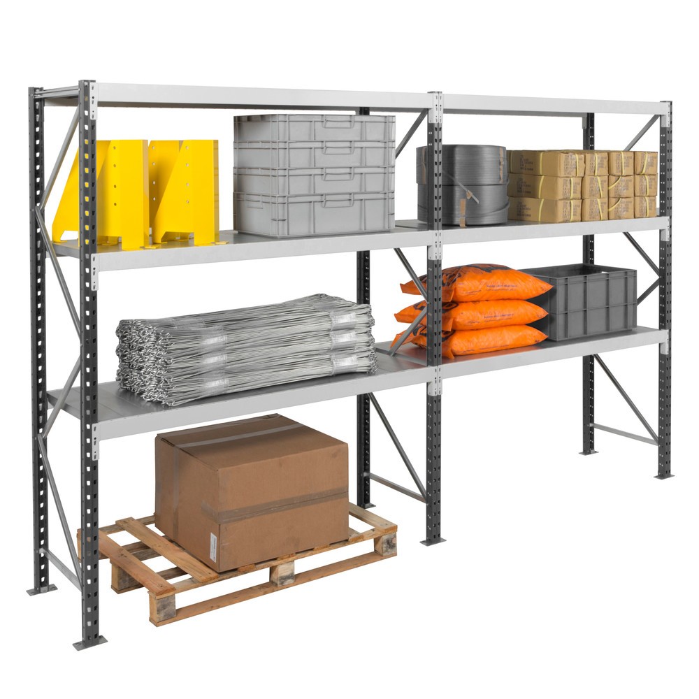 Immagine del prodotto n. 7: Scaffalatura a campata larga ManOrga, con pianetti in acciaio, campata aggiuntiva, portata per ripiano 710 kg, AxLxP 2.500 x 2.250 x 600 mm