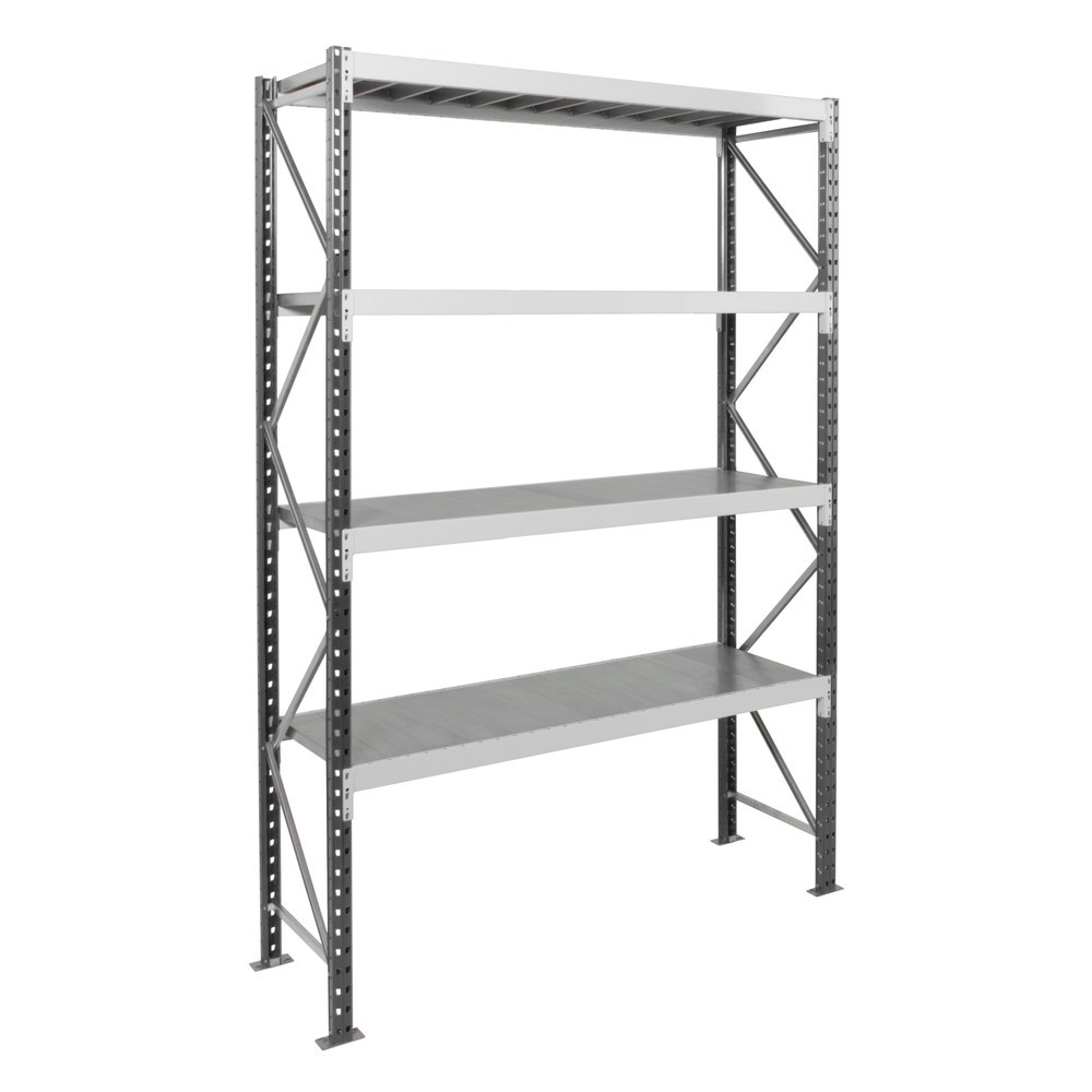 Immagine del prodotto: ManOrga Scaffalatura a campata larga, con pianetti in acciaio, campata base, grigio grafite/grigio chiaro, HxLxP 2.500 x 1.250 x 600 mm
