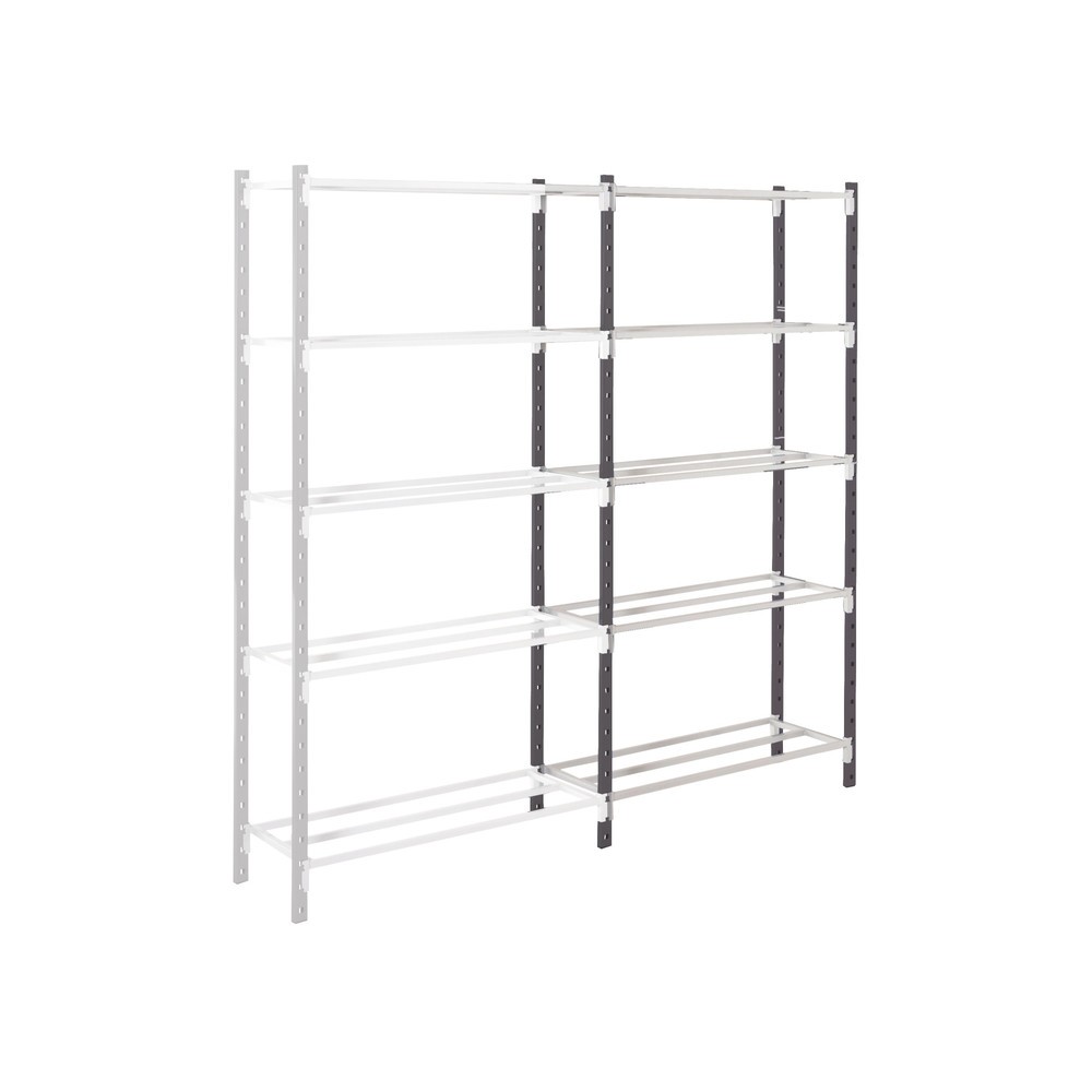 Immagine del prodotto n. 1: ManOrga Scaffalatura a ripiani, campata aggiuntiva, grigio grafite/grigio chiaro, portata per ripiano 117 kg, HxLxP 2.500 x 1.500 x 800 mm