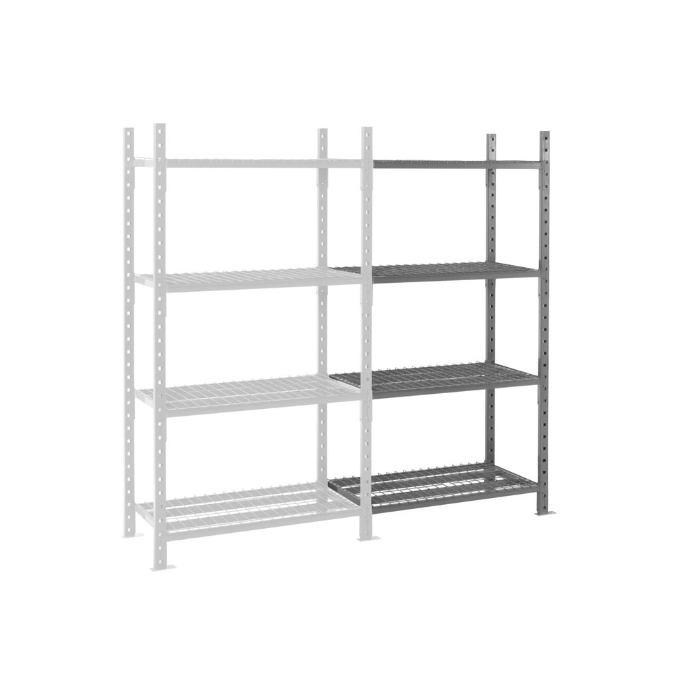 Immagine del prodotto: ManOrga Scaffalatura a ripiani, campata aggiuntiva, fondo a griglia, portata per piano 500 kg, HxLxP 2.000 x 1.010 x 500 mm