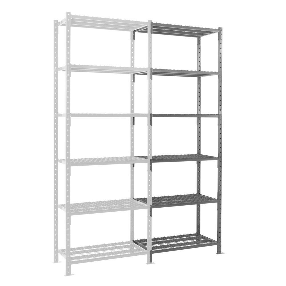 Immagine del prodotto: ManOrga Scaffalatura a ripiani, campata aggiuntiva, fondo a griglia, portata per piano 500 kg, HxLxP 3.000 x 1.010 x 500 mm