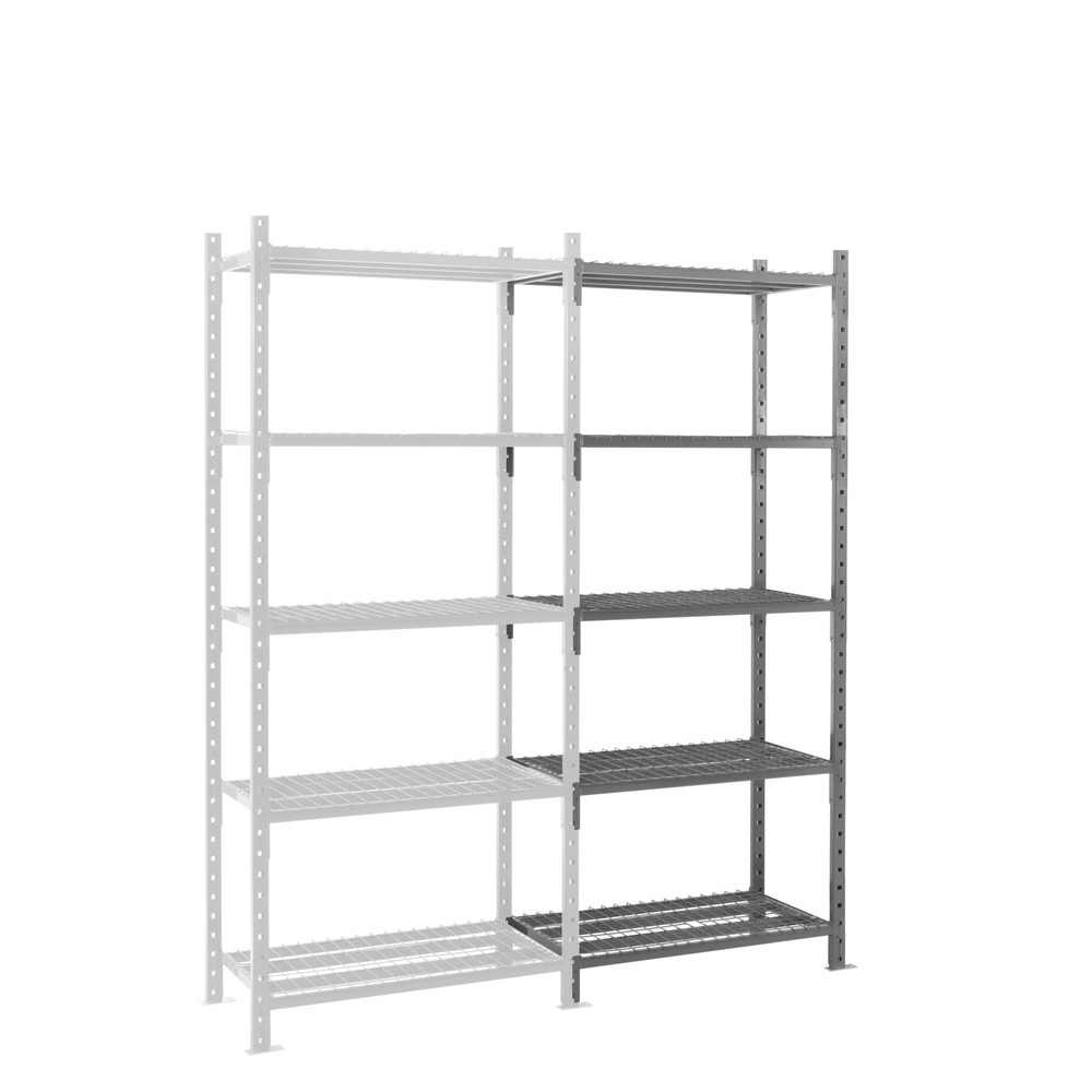 Immagine del prodotto: ManOrga Scaffalatura a ripiani, campata aggiuntiva, fondo a griglia, portata per piano 500 kg, HxLxP 2.500 x 1.010 x 500 mm