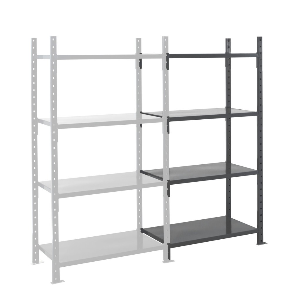 Immagine del prodotto: ManOrga Scaffalatura a ripiani, campata aggiuntiva, con pianetti in acciaio, portata per piano 460 kg, HxLxP 2.000 x 1.260 x 500 mm