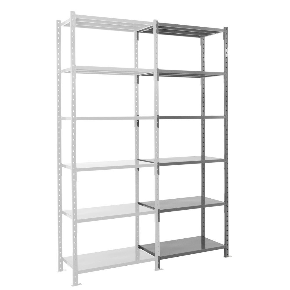 Immagine del prodotto n. 1: ManOrga Scaffalatura a ripiani, campata aggiuntiva, con pianetti in acciaio, portata per piano 460 kg, HxLxP 3.000 x 1.260 x 600 mm