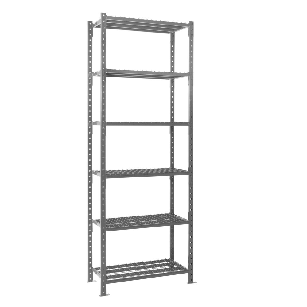 Immagine del prodotto n. 6: Scaffalatura a ripiani ManOrga grigio grafite con ripiani in rete, portata per piano 500 kg, AxLxP 3.000 x 1.050 x 510 mm