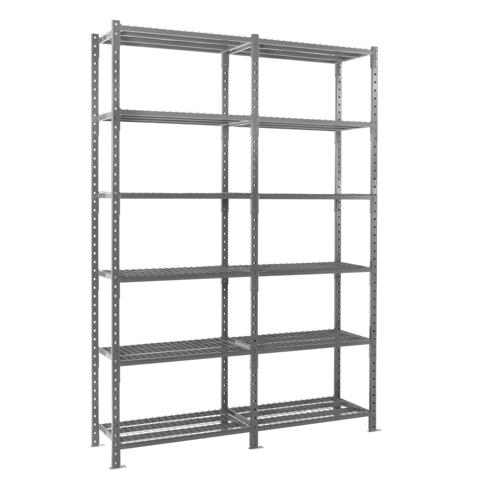 Immagine del prodotto n. 7: Scaffalatura a ripiani ManOrga grigio grafite con ripiani in rete, portata per piano 500 kg, AxLxP 3.000 x 1.050 x 510 mm