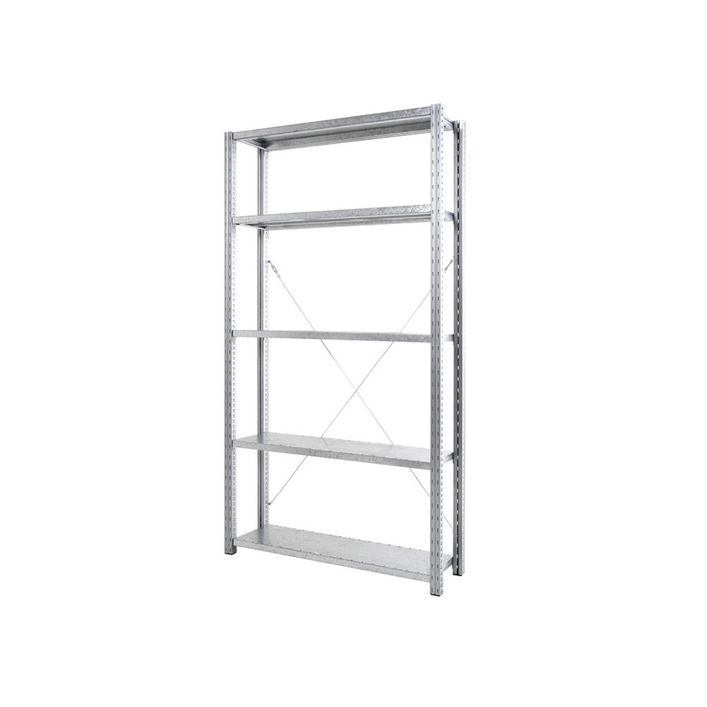 Immagine del prodotto n. 1: ManOrga Scaffalatura a ripiani, campata aggiuntiva, con pianetti in acciaio, portata per piano 350 kg, zincata, HxLxP 2.000 x 1.000 x 400 mm
