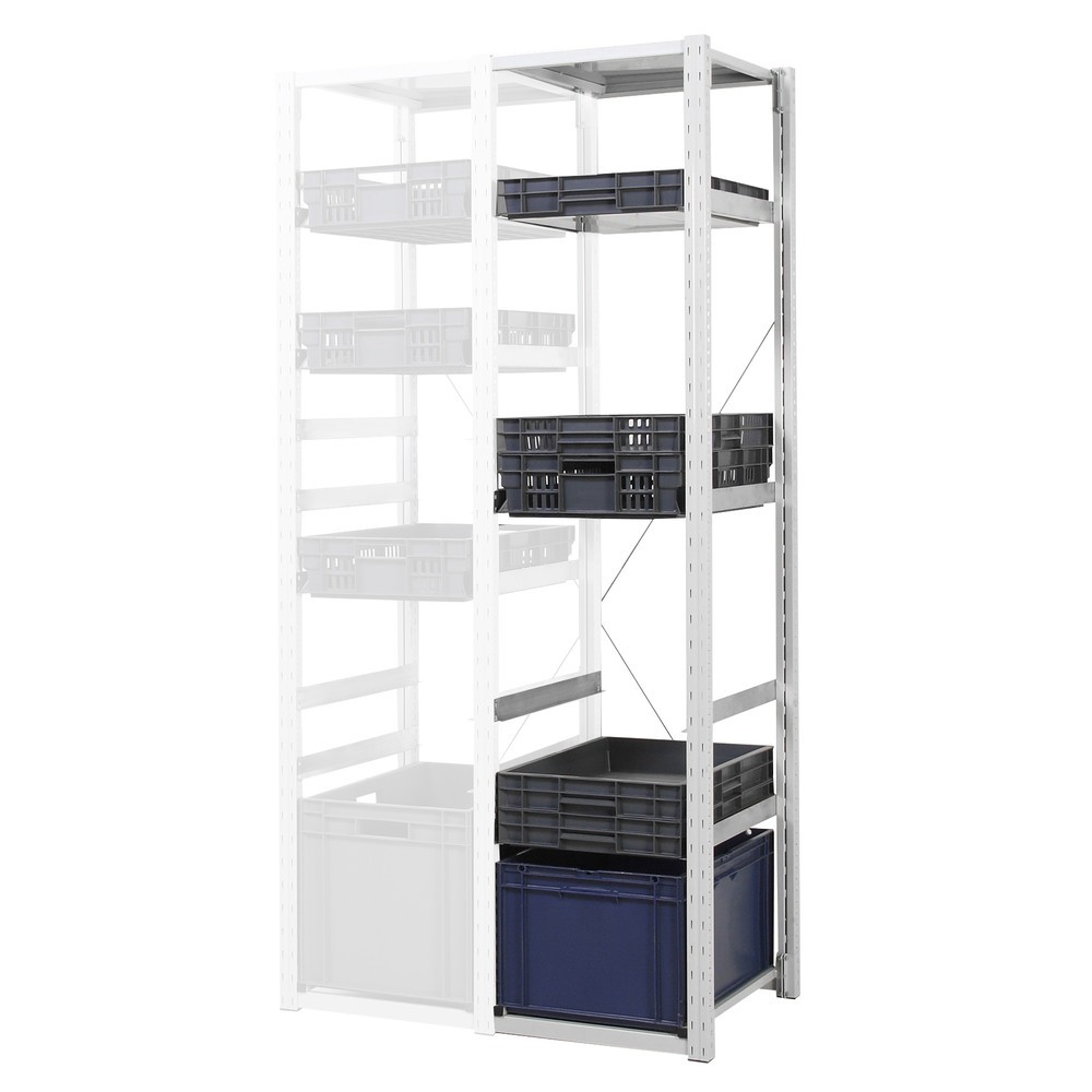 Immagine del prodotto n. 2: ManOrga Scaffalatura per contenitori eurobox, campata aggiuntiva, HxLxP 2.000 x 407 x 600 mm