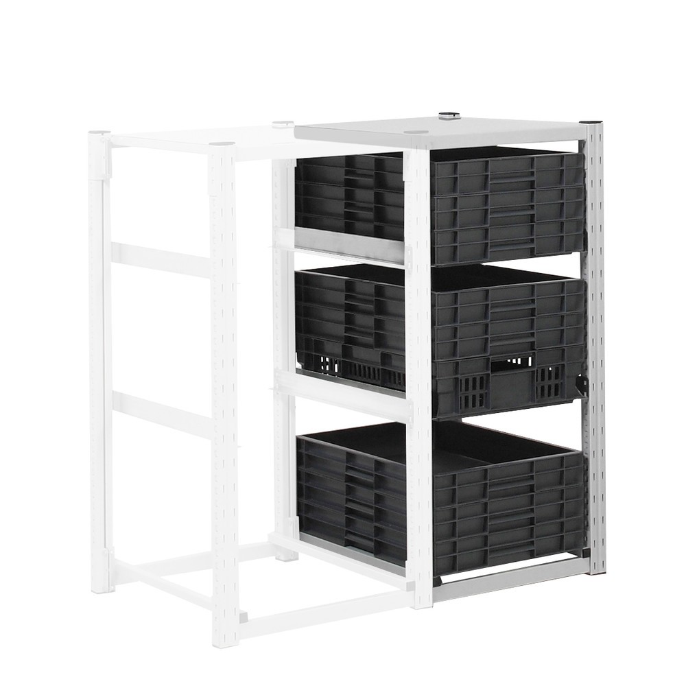 Immagine del prodotto n. 2: ManOrga Scaffalatura per contenitori eurobox, campata aggiuntiva, HxLxP 1.000 x 307 x 400 mm