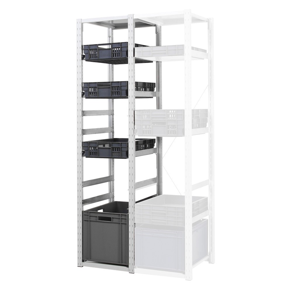 Immagine del prodotto n. 2: ManOrga Scaffalatura per contenitori eurobox, campata base, HxLxP 2.000 x 407 x 600 mm
