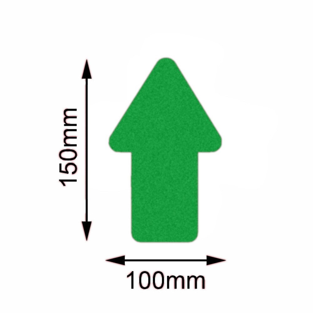 Immagine del prodotto: Marcatore da pavimento Mehlhose Safety freccia, verde, 100 x 150 mm, 10 pz./SU