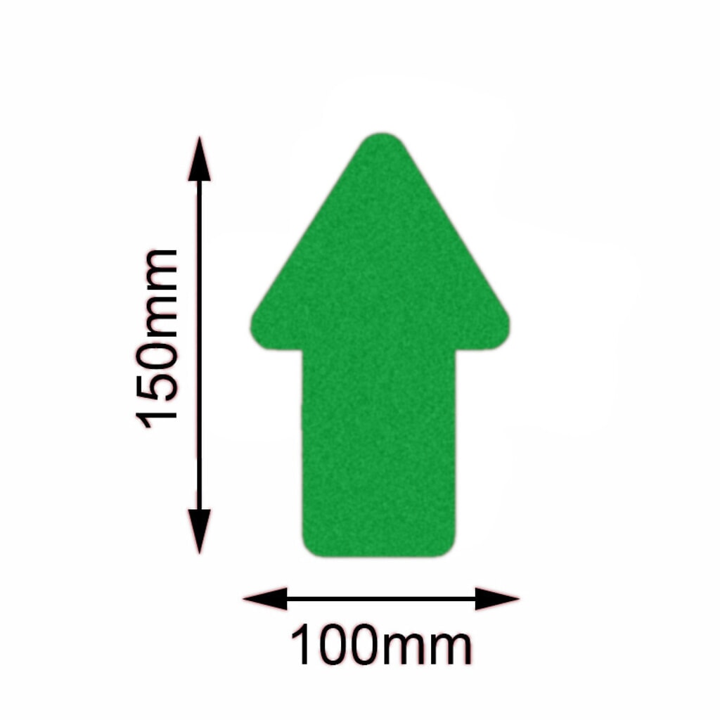 Immagine del prodotto: Marcatore da pavimento Mehlhose Safety freccia, verde, 100 x 150 mm, 10 pz./SU