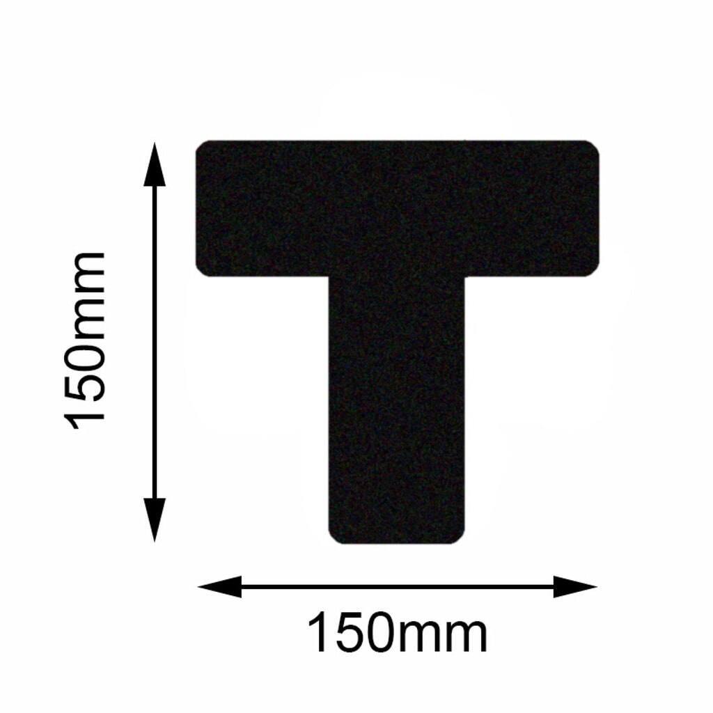 Immagine del prodotto: Marcatore da pavimento Mehlhose Safety pezzo a T, nero, 150 x 150 mm, 10 pz./SU