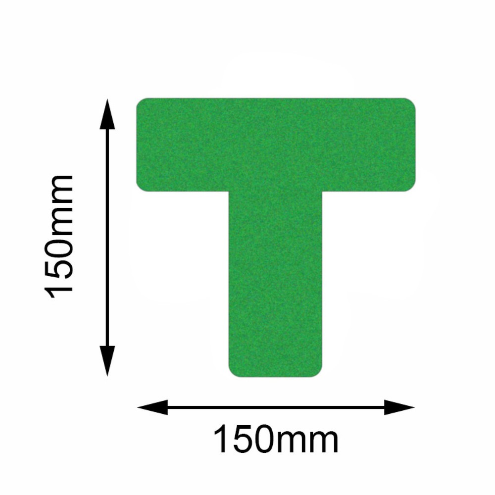 Immagine del prodotto: Marcatore da pavimento Mehlhose Safety pezzo a T, verde, 150 x 150 mm, 10 pz./SU