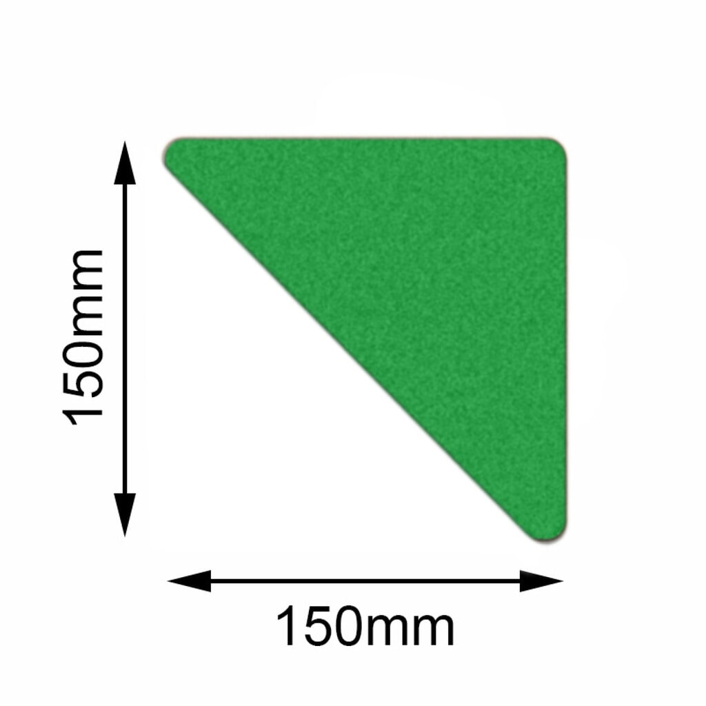 Marcatore da pavimento Mehlhose Safety triangolo, verde, 150 x 150 mm, 10 pz./SU Immagine del prodotto: Marcatore da pavimento Mehlhose Safety triangolo, verde, 150 x 150 mm, 10 pz./SU