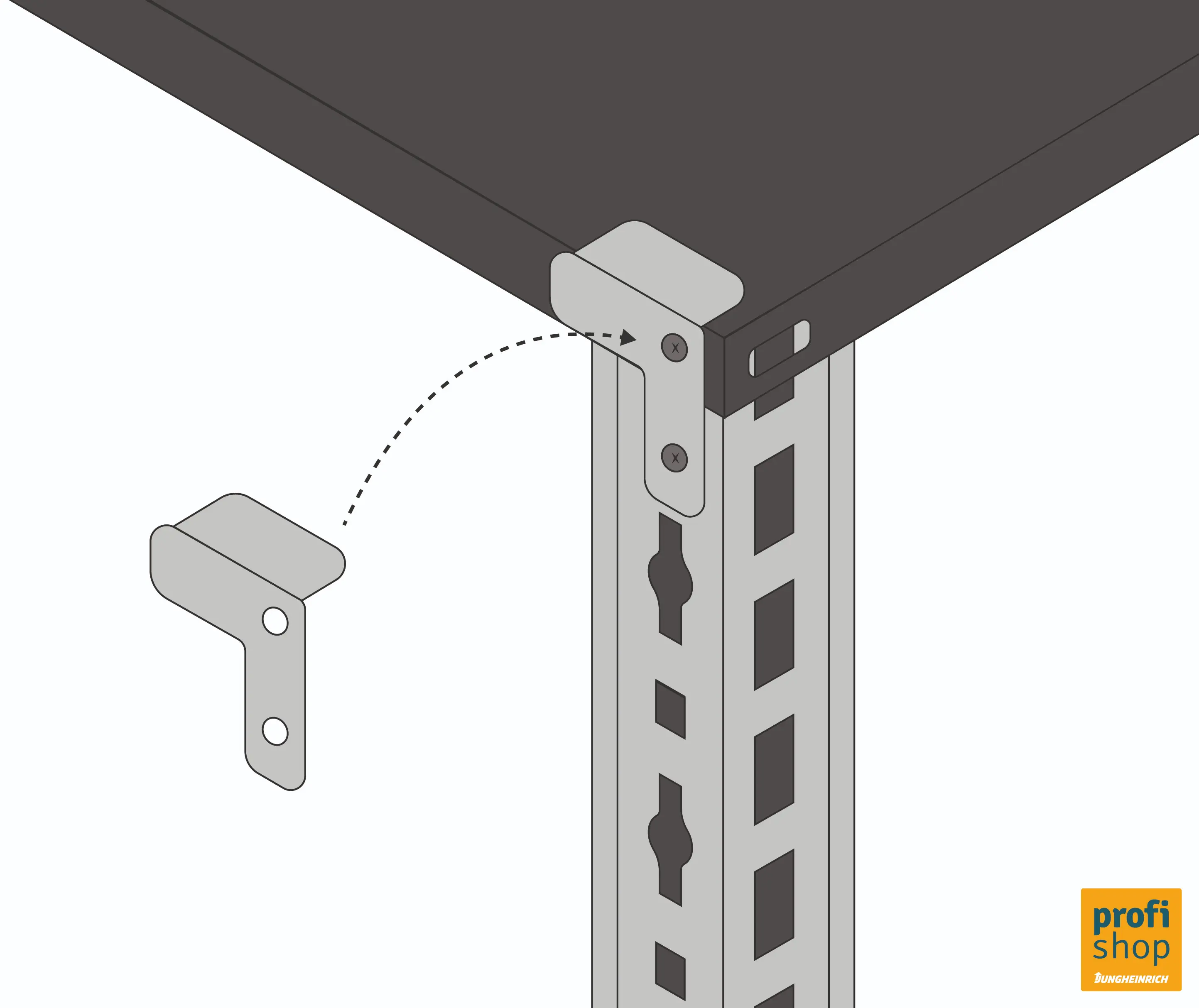 Scaffalature a ripiani grafico con sistema a vite