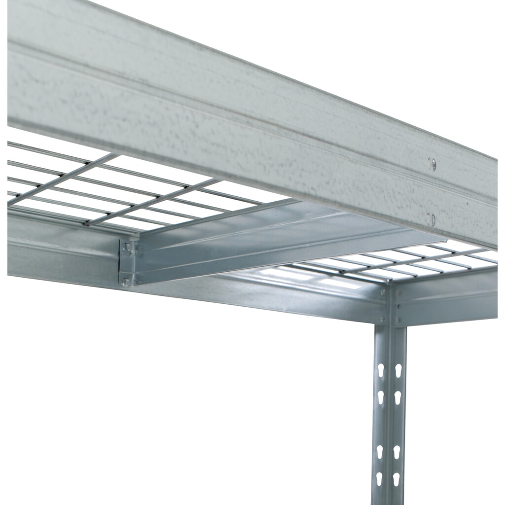 Cremagliera per esterni con ripiani a griglia, AxLxP 1800 x 1200 x 450 mm Immagine del prodotto n. 4: Cremagliera per esterni con ripiani a griglia, AxLxP 1800 x 1200 x 450 mm