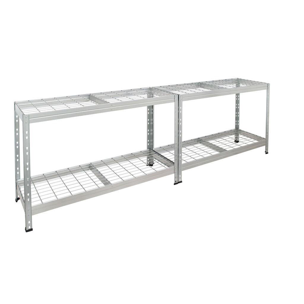 Cremagliera per esterni con ripiani a griglia, AxLxP 1800 x 1200 x 450 mm Immagine del prodotto n. 5: Cremagliera per esterni con ripiani a griglia, AxLxP 1800 x 1200 x 450 mm