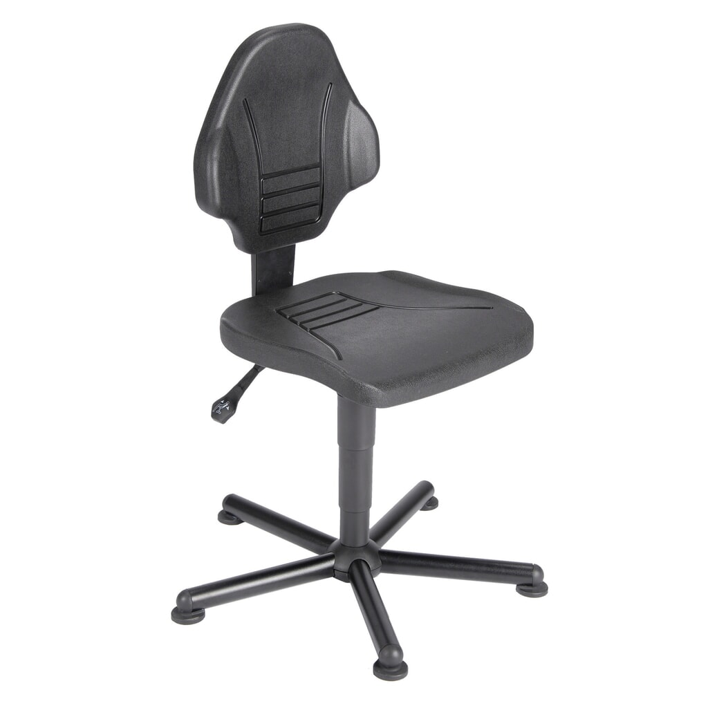 Immagine del prodotto: Sedia girevole da lavoro Assistant, altezza seduta 490-630 mm, base in acciaio, piedini