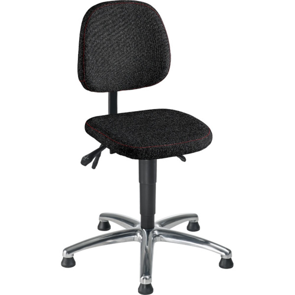 Immagine del prodotto: Sedia girevole da lavoro cromata,, imbottitura in tessuto, altezza seduta 480-630 mm, base in acciaio cromato, piedini