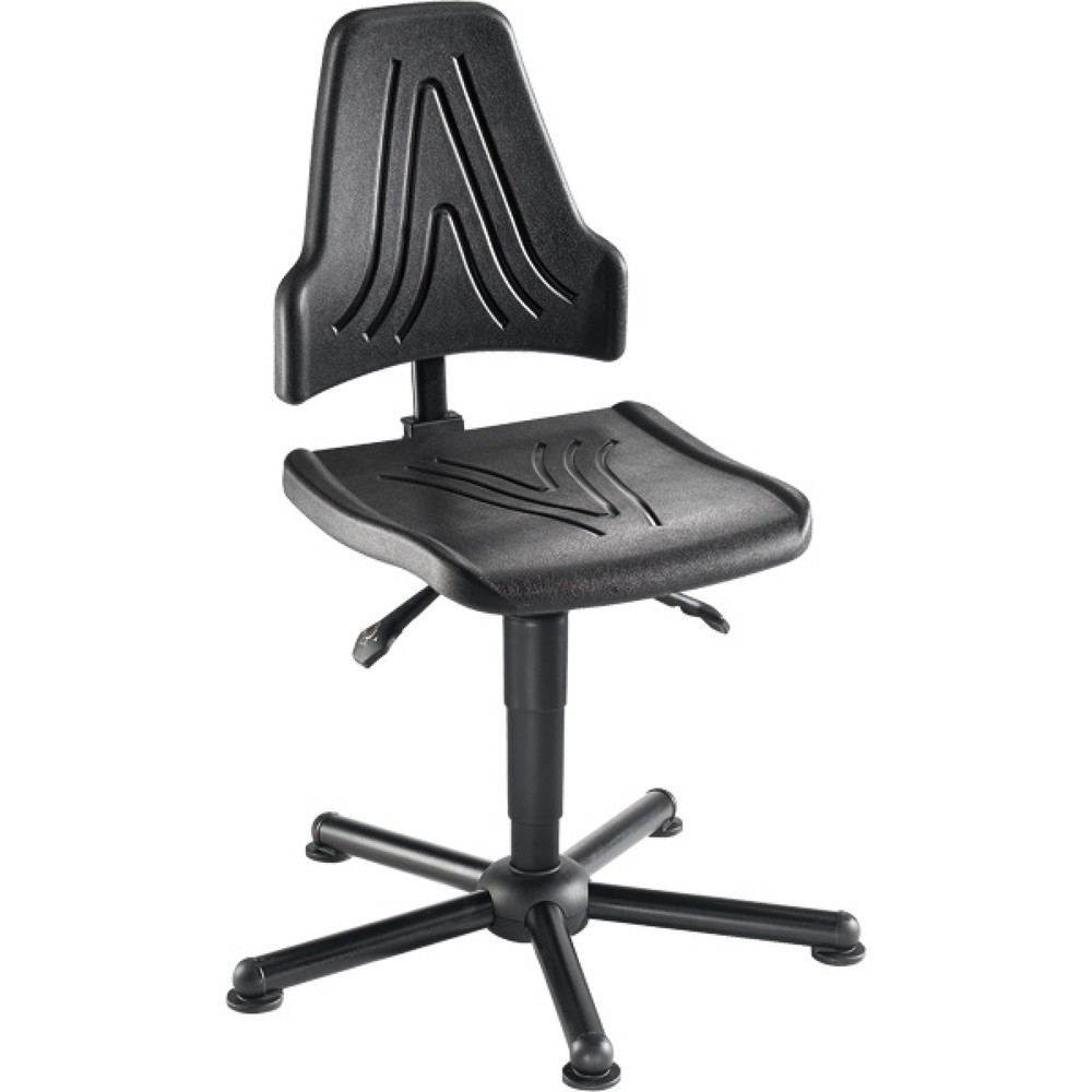 Immagine del prodotto: Sedia girevole da lavoro Stream XXL, carico fino a 150 kg, altezza seduta 430-630 mm, base in acciaio, piedini