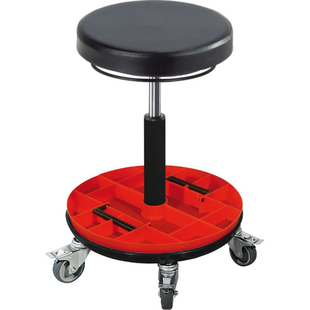 Immagine del prodotto n. 5: Sgabello con inserto per attrezzi in 2 pezzi, altezza seduta 520-545 mm, ruote