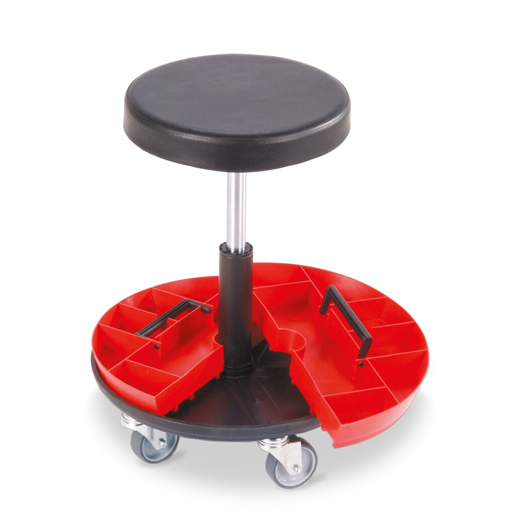 Sgabello con inserto per attrezzi in 2 pezzi, altezza seduta 520-545 mm, ruote Immagine del prodotto: Sgabello con inserto per attrezzi in 2 pezzi, altezza seduta 520-545 mm, ruote