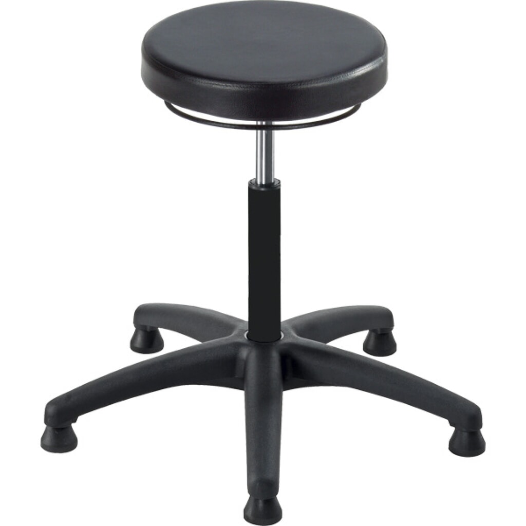 Immagine del prodotto: Sgabello Universal Plus, sedile in PU, altezza seduta 400-530 mm, base in materiale plastico, piedini