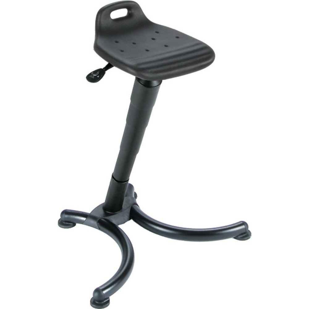 Immagine del prodotto: Sgabello con sedile in PU, schienale corto con maniglia di trasporto, altezza seduta 670-910 mm