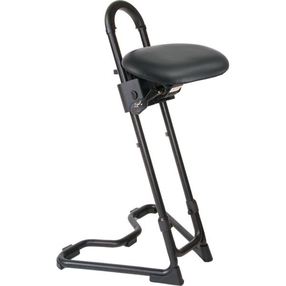 Immagine del prodotto: Sgabello con ruote, sedile in similpelle inclinabile, altezza seduta 615-860 mm